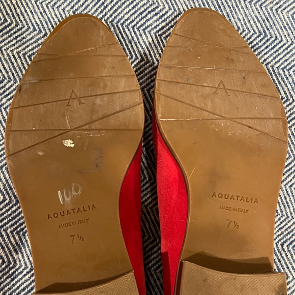 Aquaitalia red suede loafers size 7.5 US - Picture 6 of 7